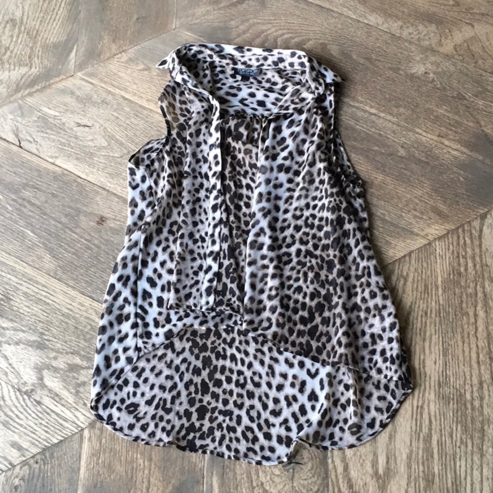 Topshop Cheetah Button Down